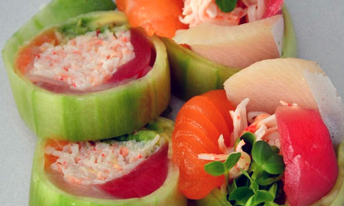 Cucumber Sushi Tower